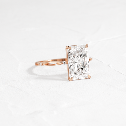 Criss Cross-Radiant Lab Grown Diamond Engagement Ring