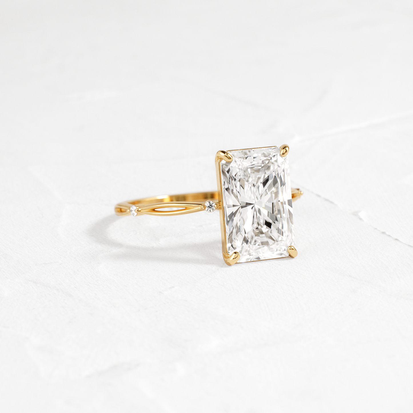 Criss Cross-Radiant Lab Grown Diamond Engagement Ring
