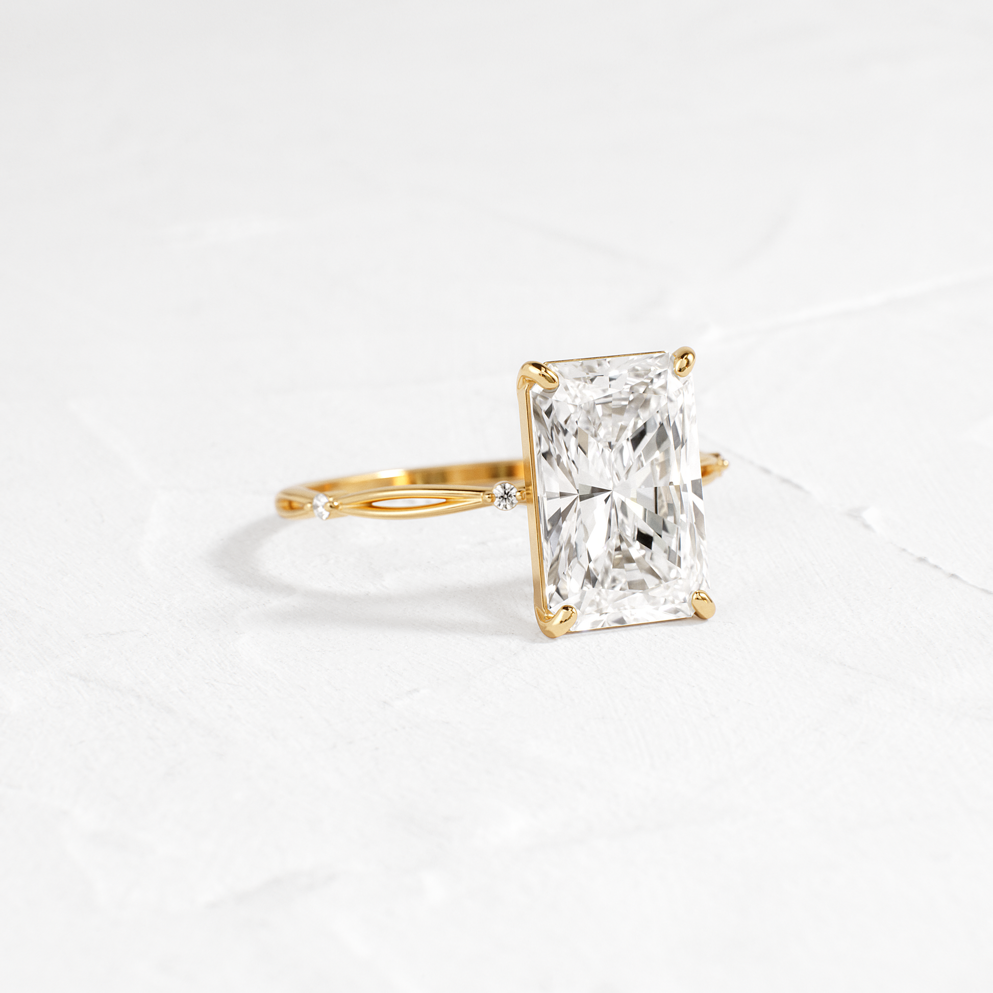 Criss Cross-Radiant Lab Grown Diamond Engagement Ring