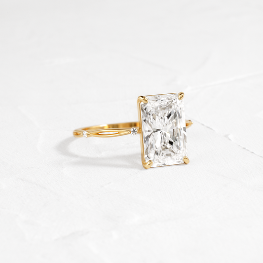 Criss Cross-Radiant Lab Grown Diamond Engagement Ring