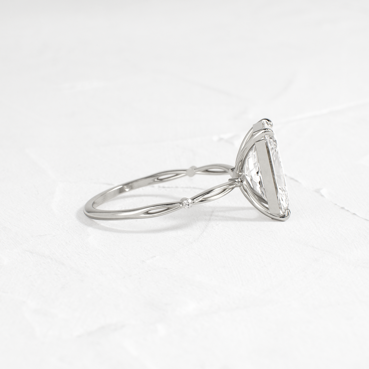 Criss Cross-Radiant Lab Grown Diamond Engagement Ring
