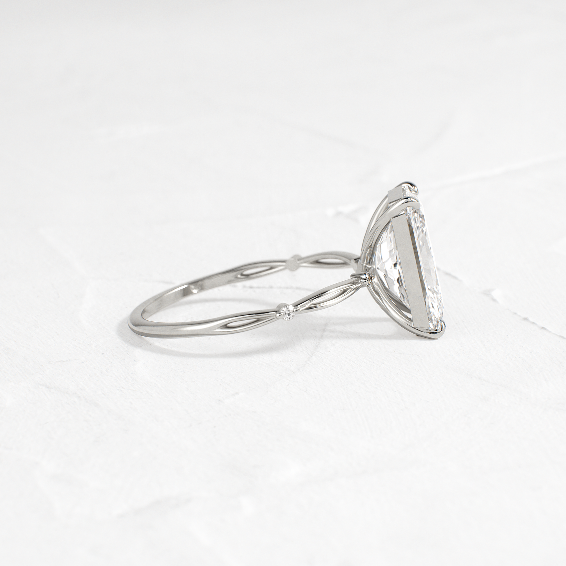 Criss Cross-Radiant Lab Grown Diamond Engagement Ring