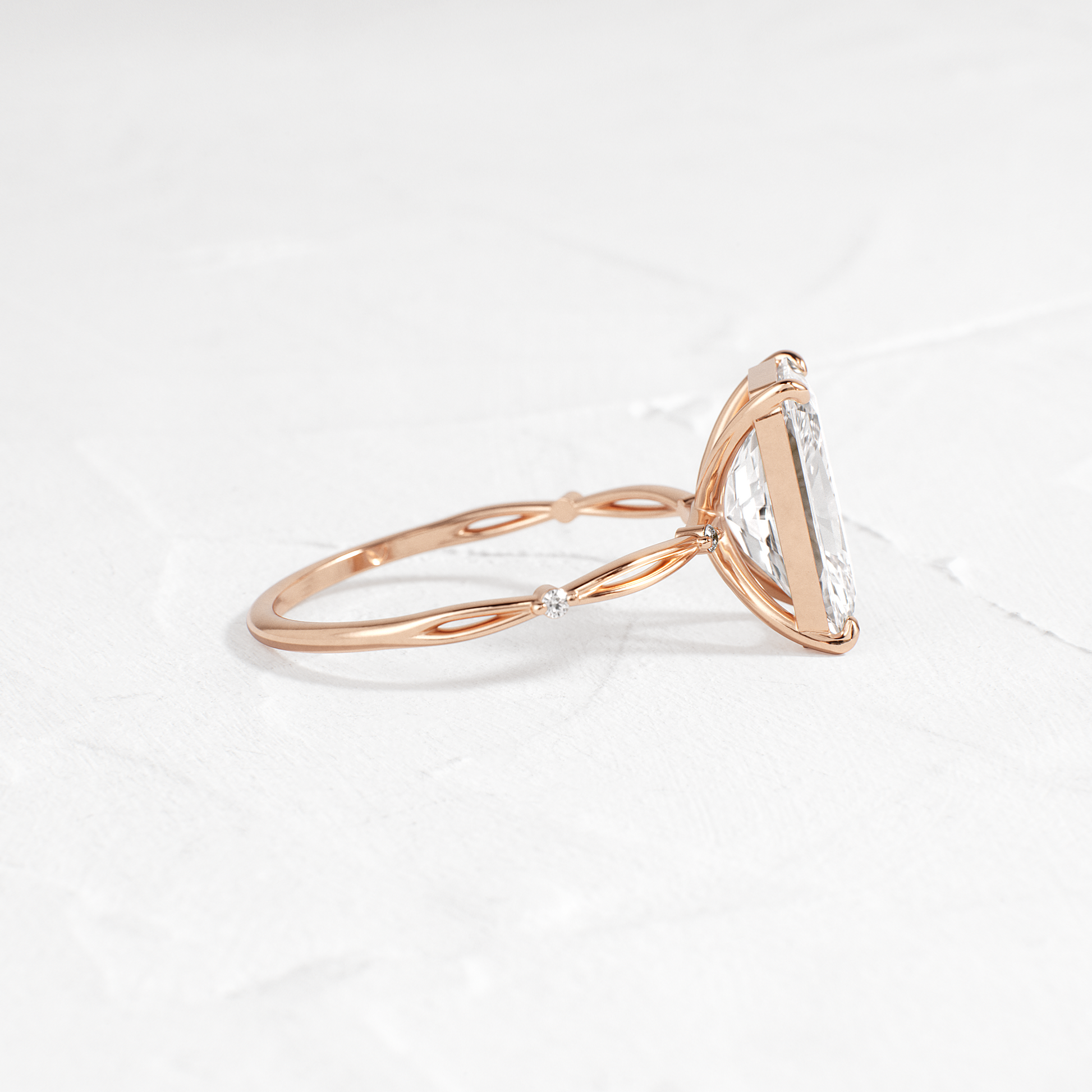 Criss Cross-Radiant Lab Grown Diamond Engagement Ring
