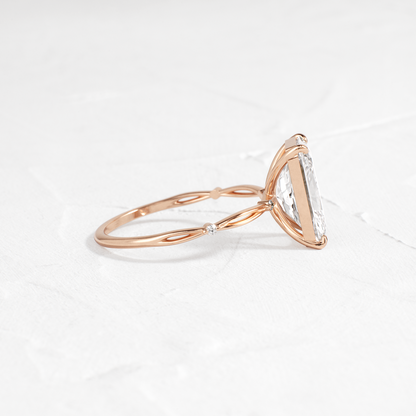 Criss Cross-Radiant Lab Grown Diamond Engagement Ring
