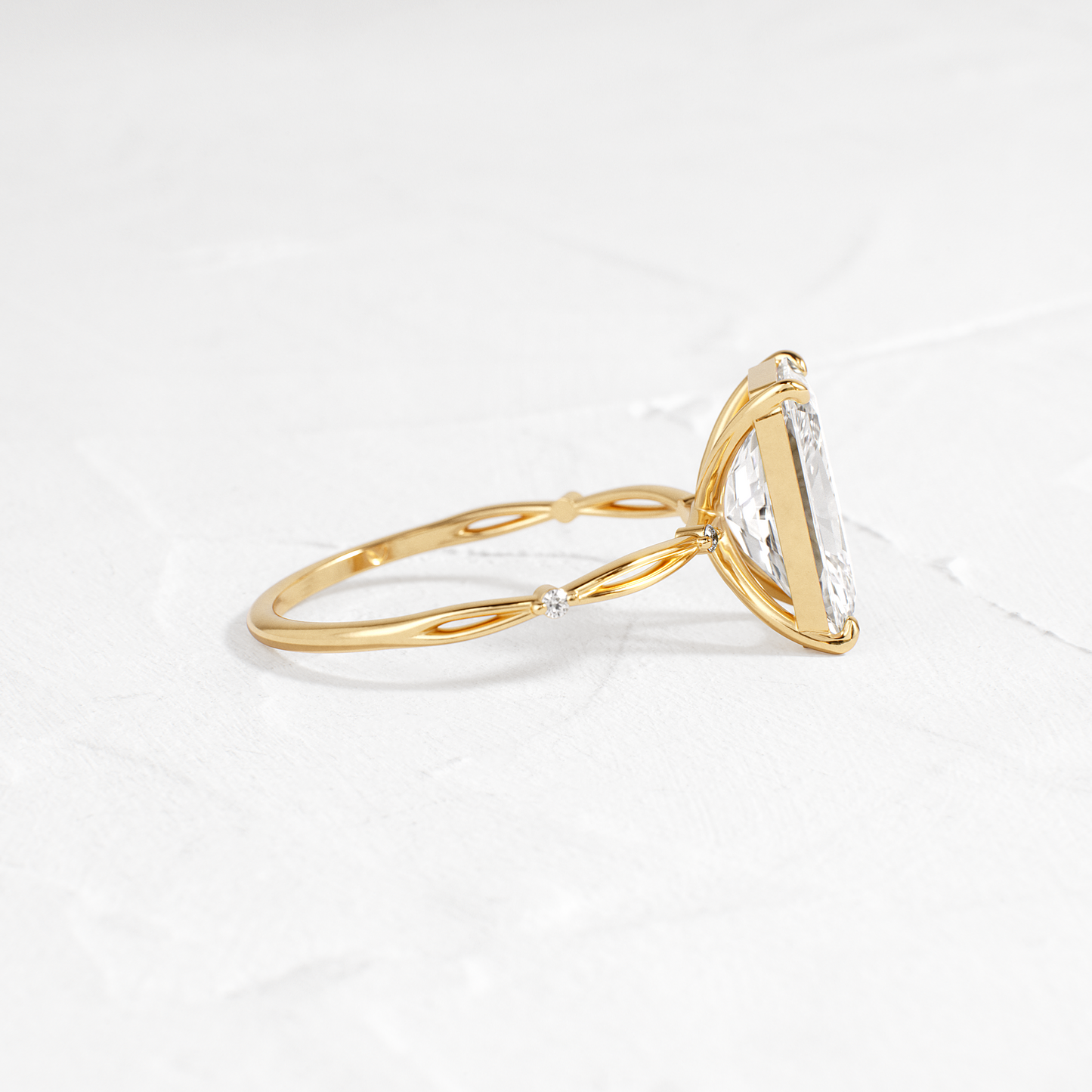 Criss Cross-Radiant Lab Grown Diamond Engagement Ring