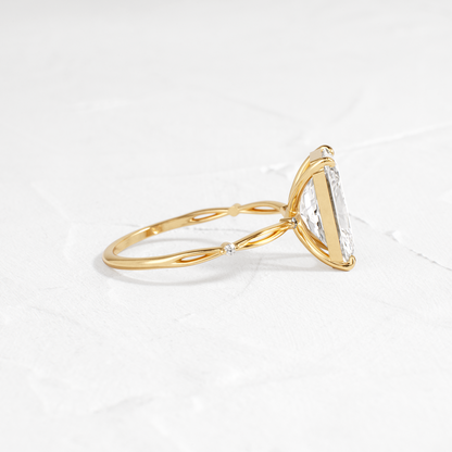 Criss Cross-Radiant Lab Grown Diamond Engagement Ring