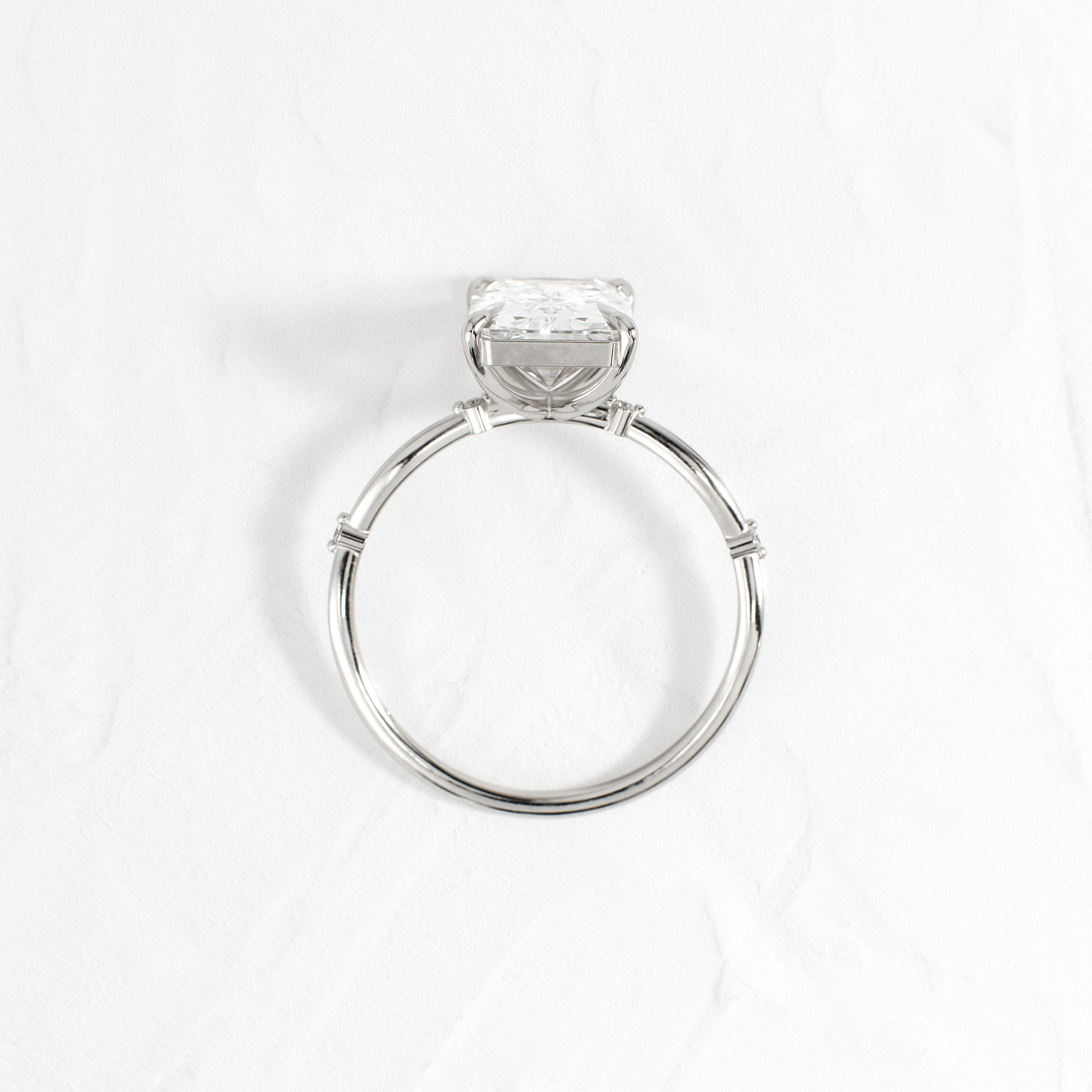 Criss Cross-Radiant Lab Grown Diamond Engagement Ring