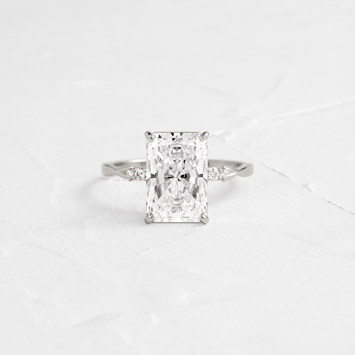 Criss Cross-Radiant Lab Grown Diamond Engagement Ring