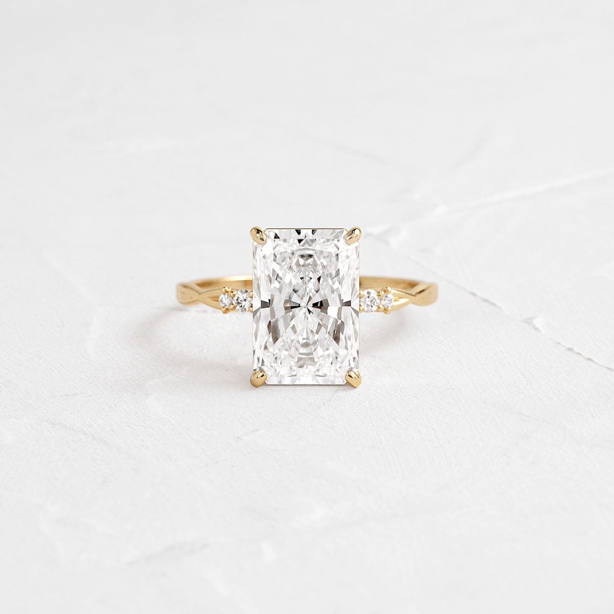 Criss Cross-Radiant Lab Grown Diamond Engagement Ring