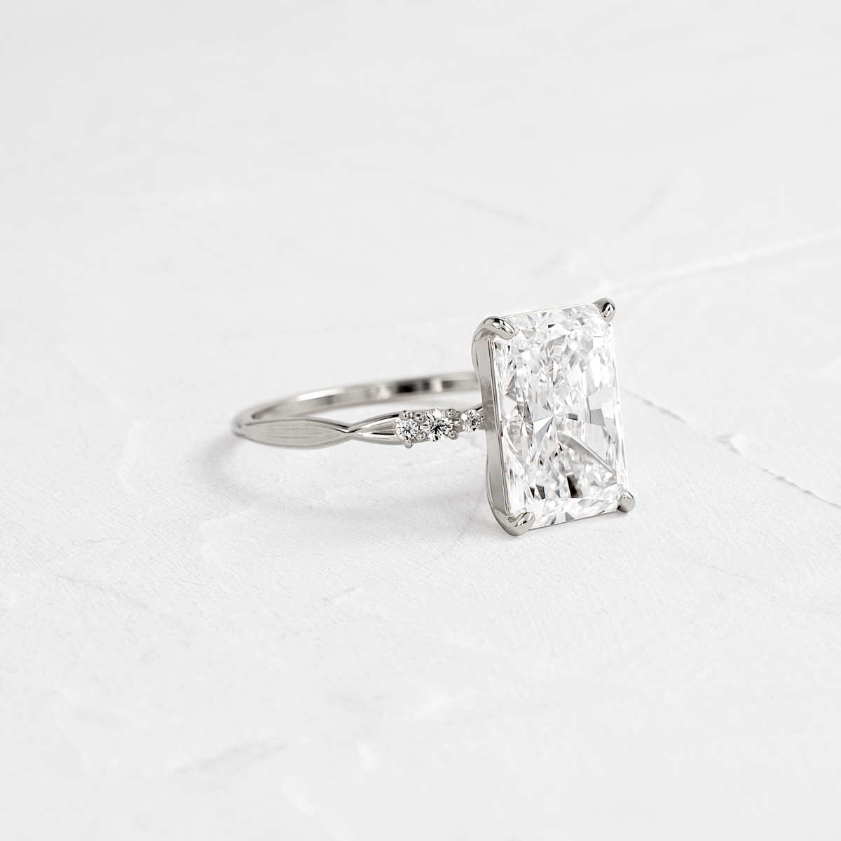 Criss Cross-Radiant Lab Grown Diamond Engagement Ring