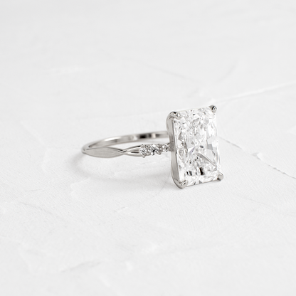 Criss Cross-Radiant Lab Grown Diamond Engagement Ring