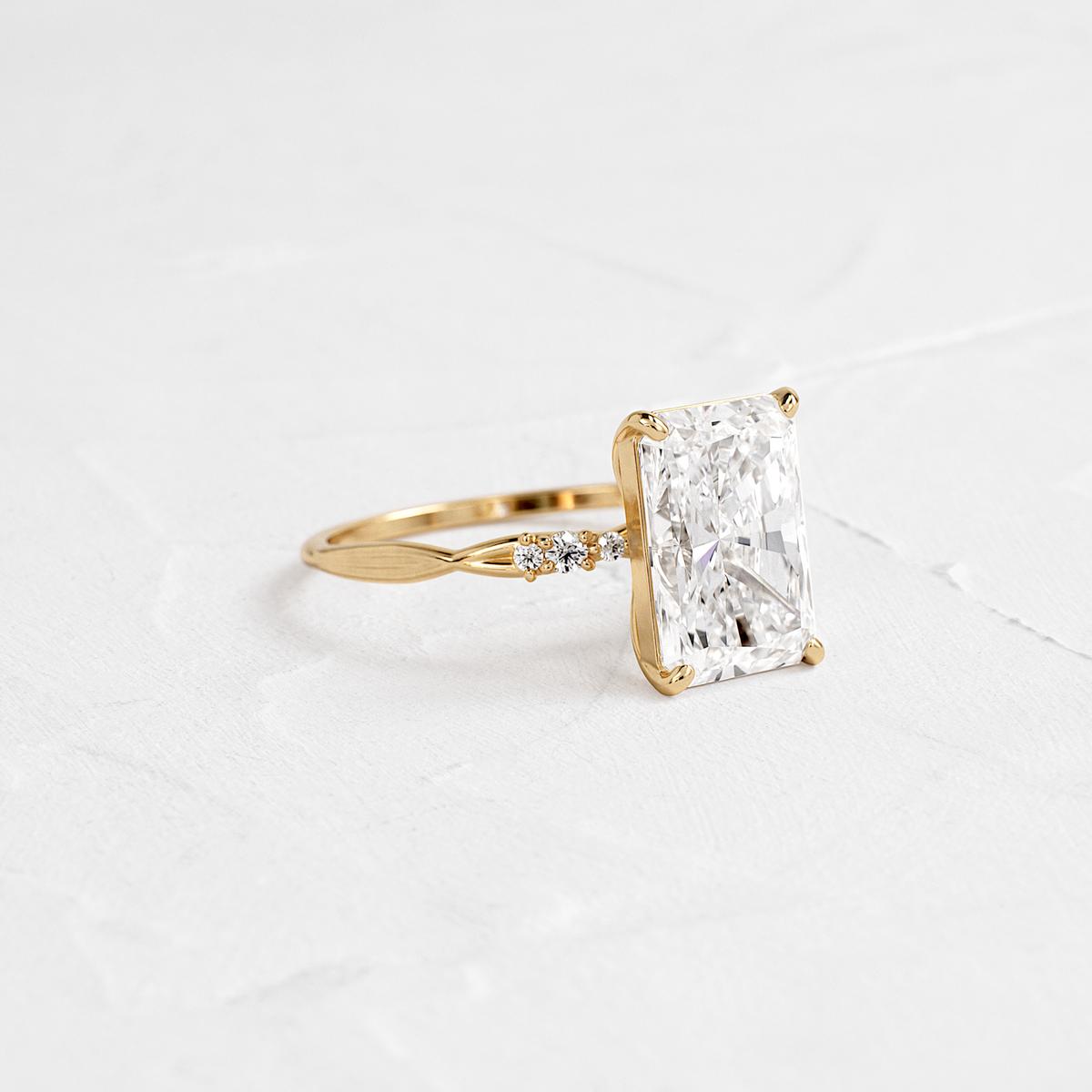 Criss Cross-Radiant Lab Grown Diamond Engagement Ring
