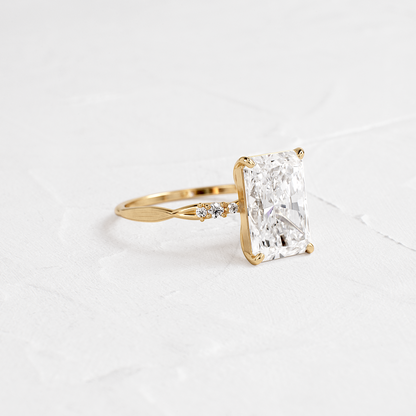 Criss Cross-Radiant Lab Grown Diamond Engagement Ring
