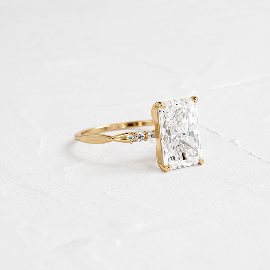 Criss Cross-Radiant Lab Grown Diamond Engagement Ring
