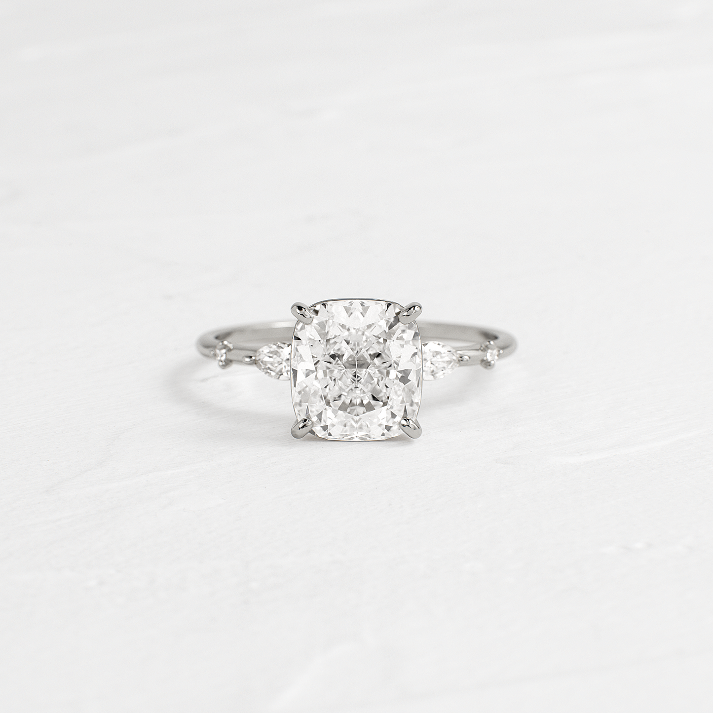 Dainty-Elongated Cushion Lab Grown Diamond Engagement Ring