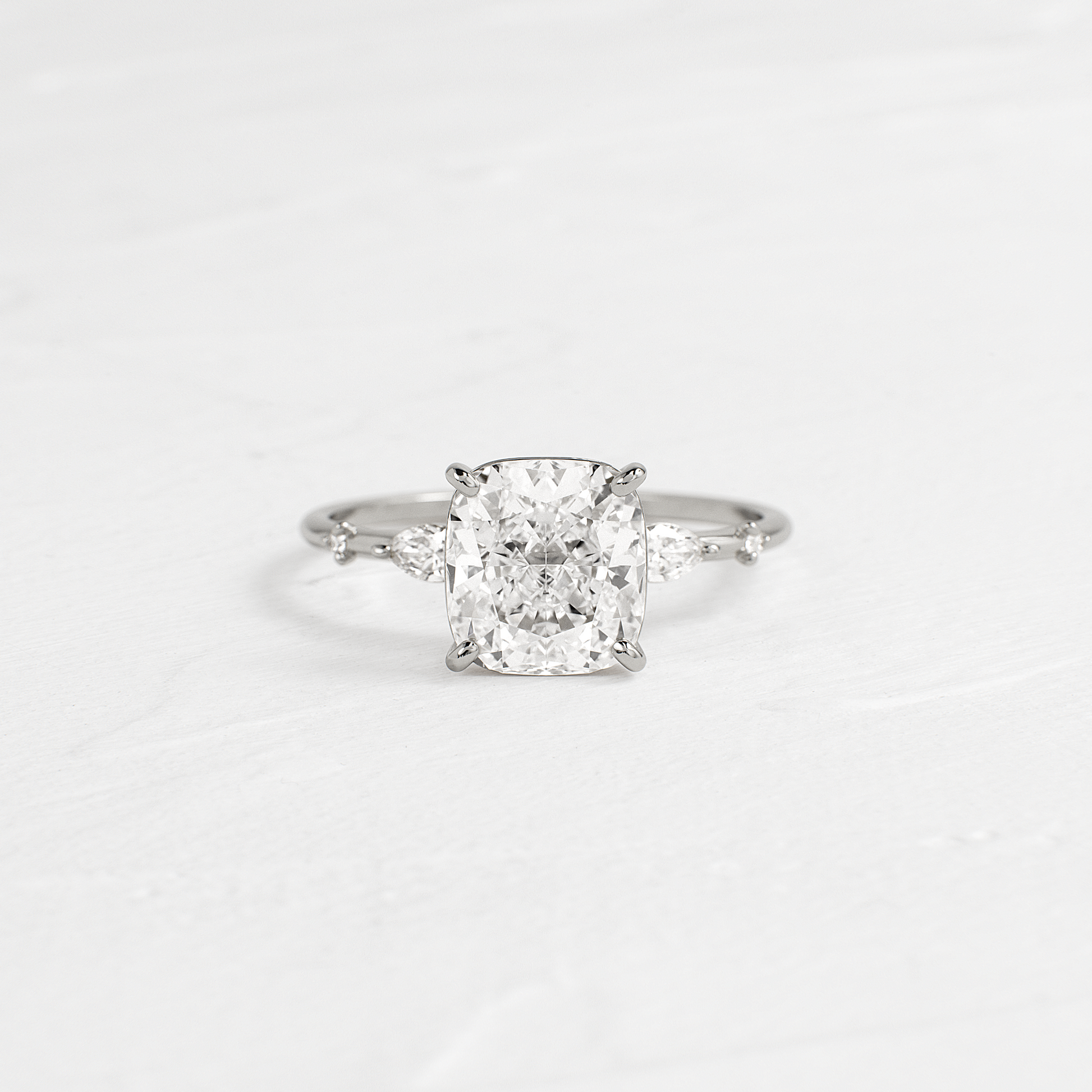 Dainty-Elongated Cushion Lab Grown Diamond Engagement Ring