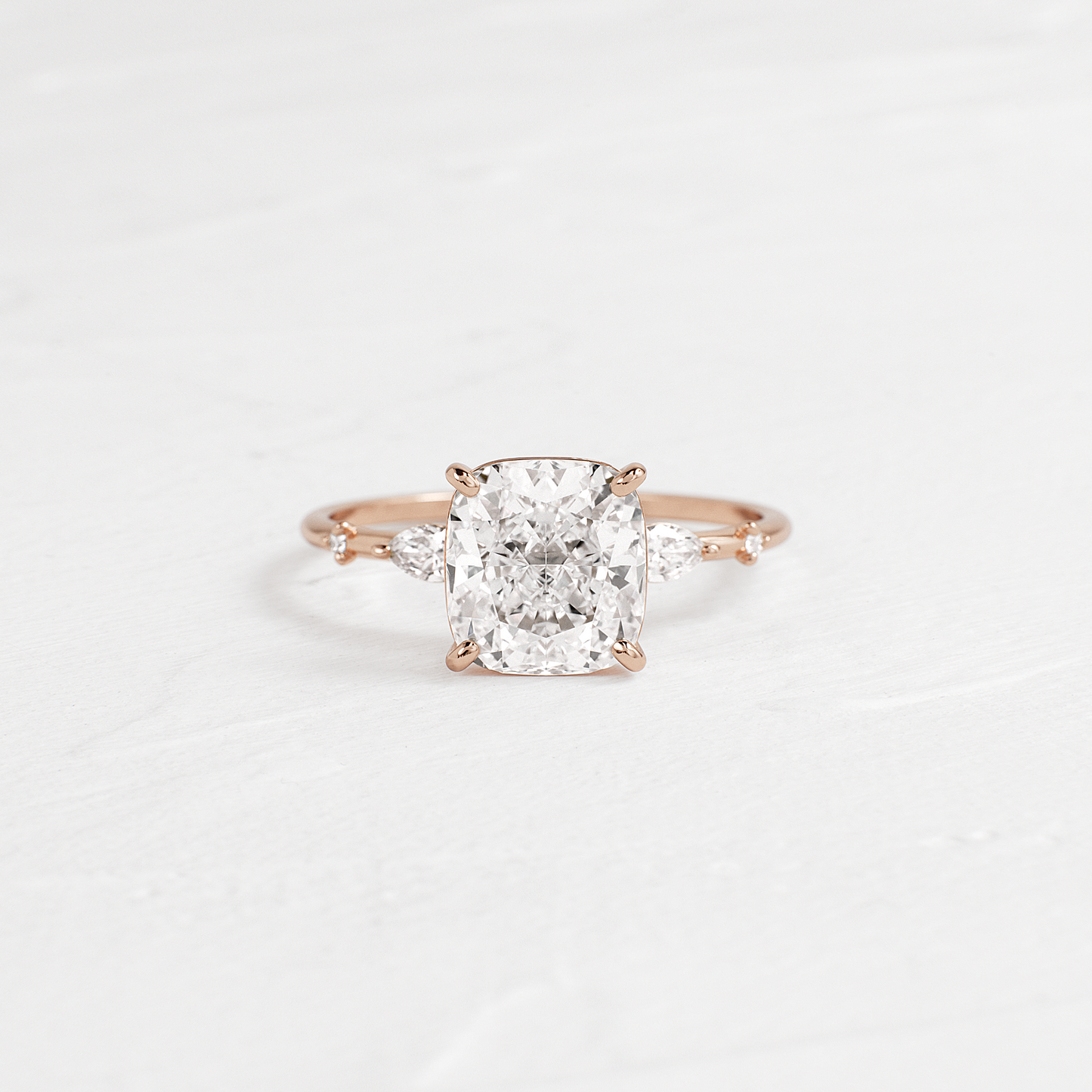 Dainty-Elongated Cushion Lab Grown Diamond Engagement Ring