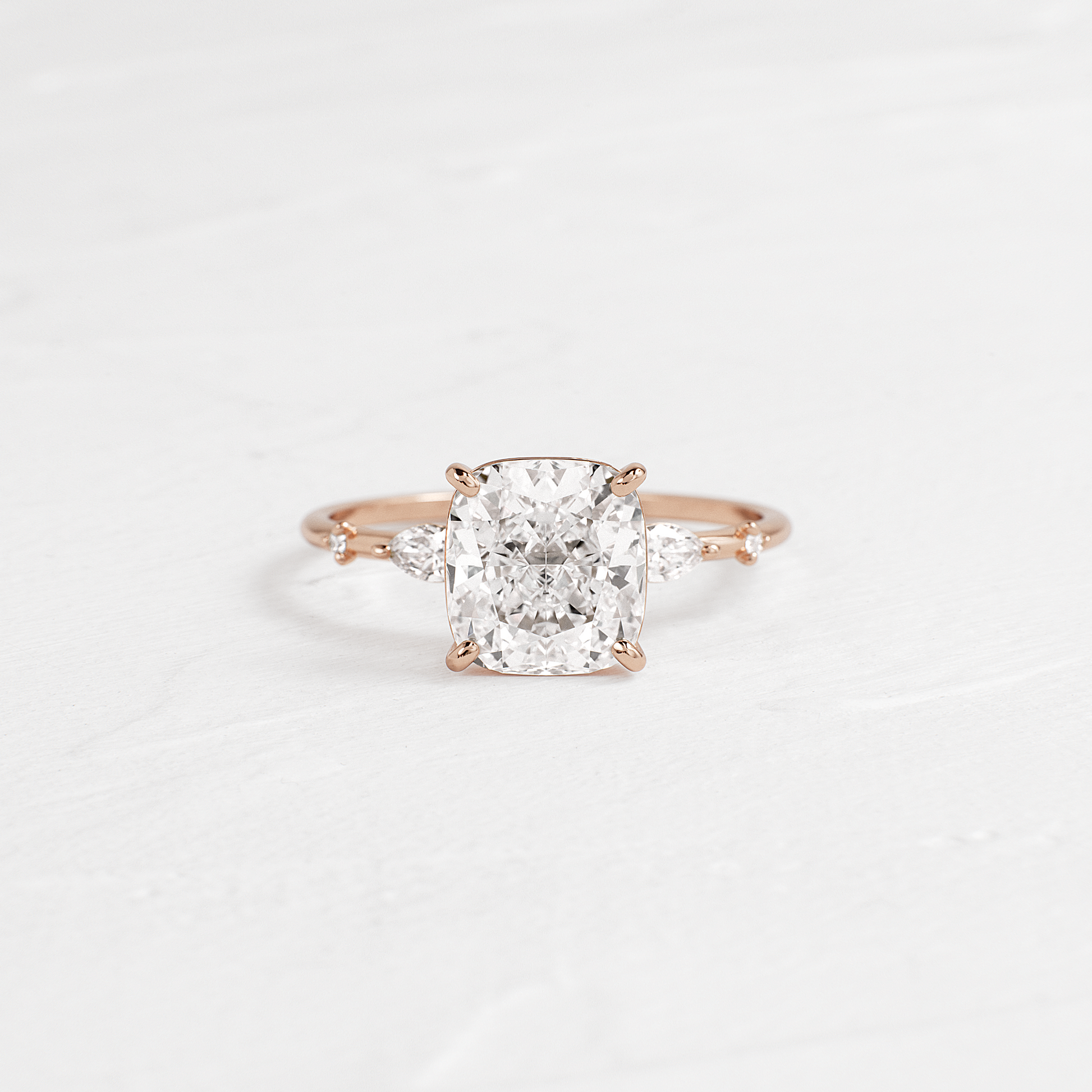 Dainty-Elongated Cushion Lab Grown Diamond Engagement Ring