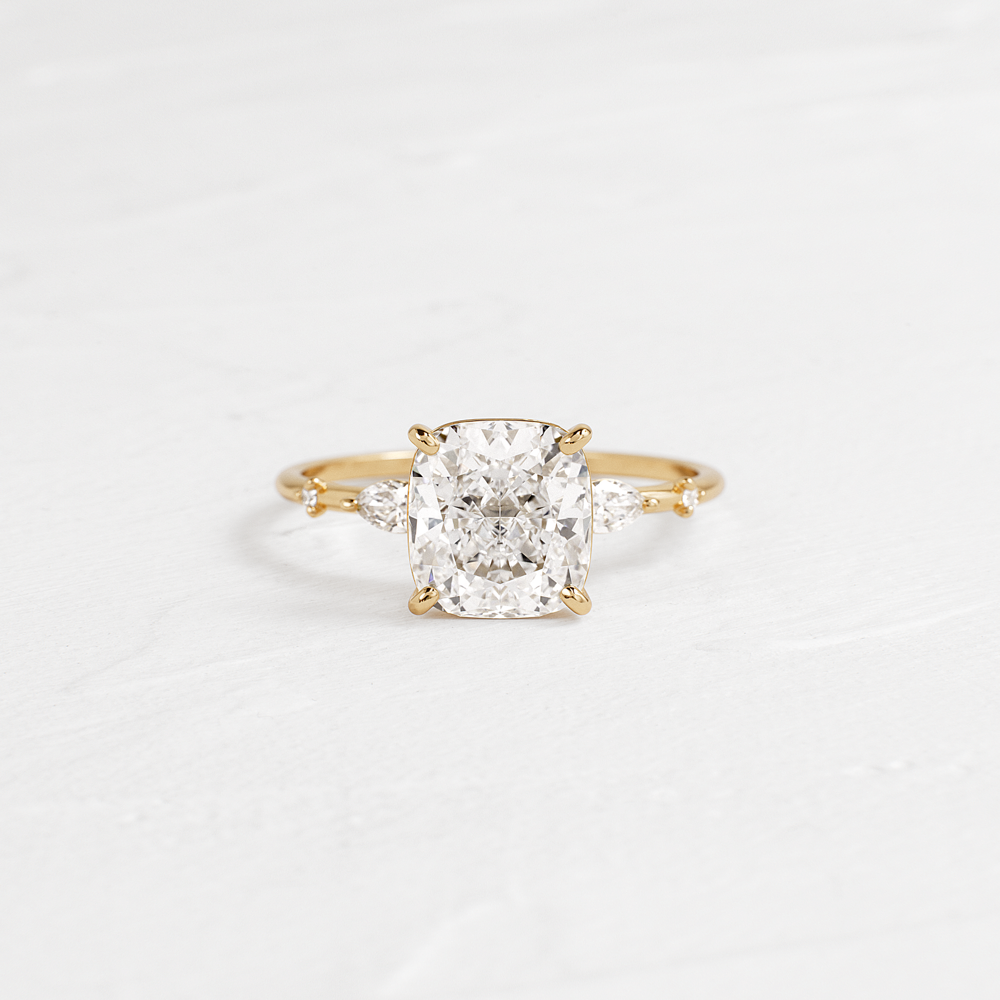 Dainty-Elongated Cushion Lab Grown Diamond Engagement Ring