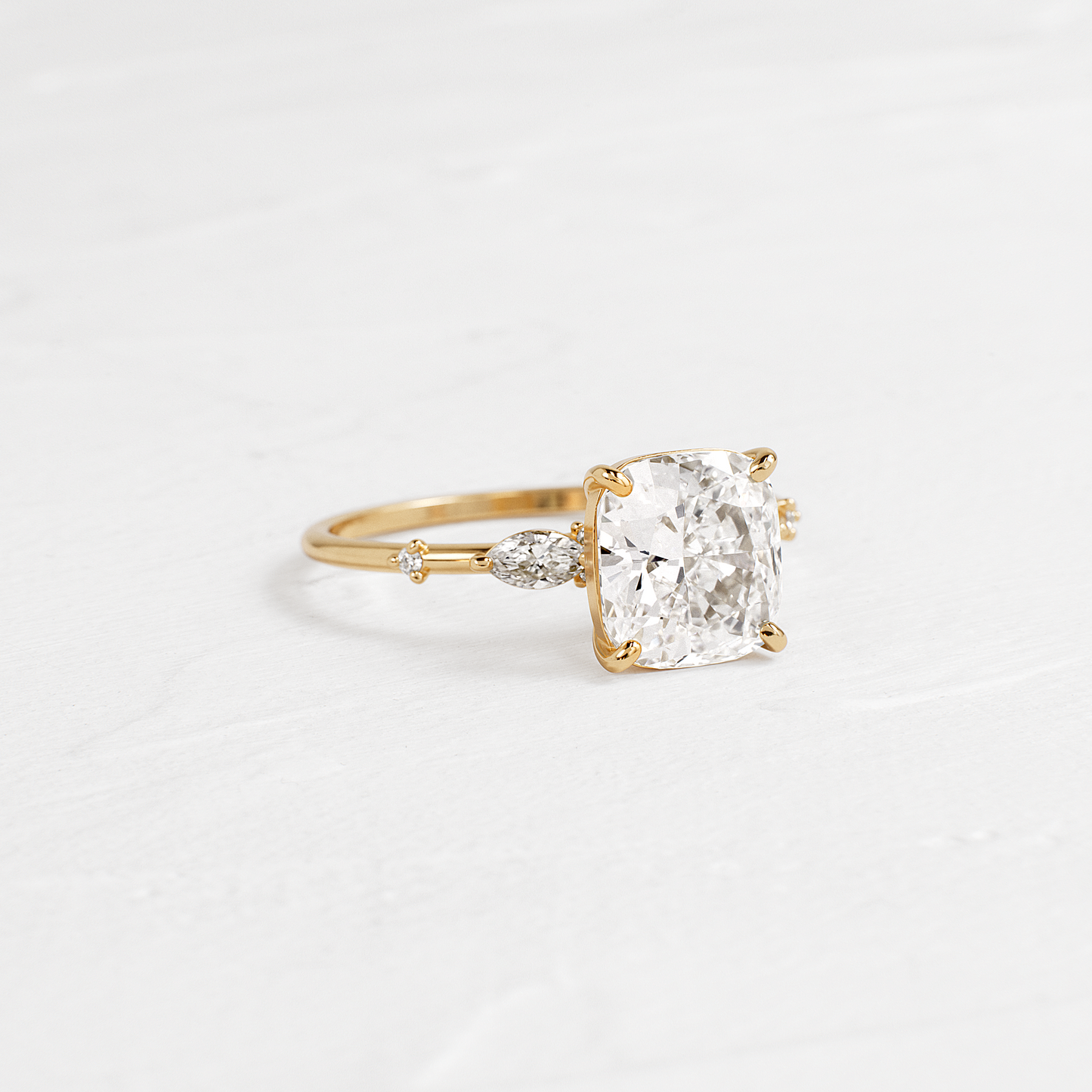 Dainty-Elongated Cushion Lab Grown Diamond Engagement Ring