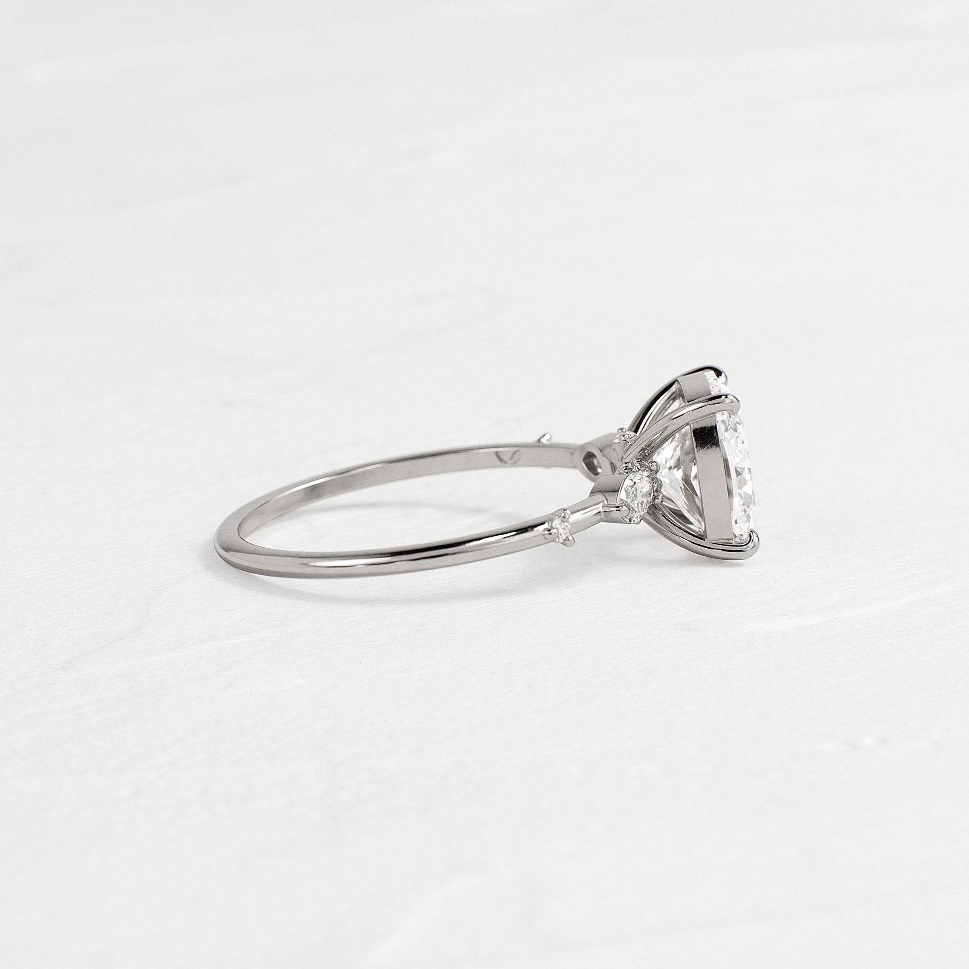 Dainty-Elongated Cushion Lab Grown Diamond Engagement Ring