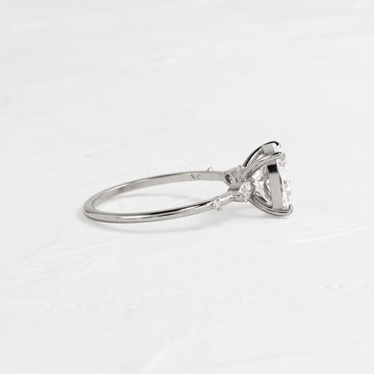 Dainty-Elongated Cushion Lab Grown Diamond Engagement Ring
