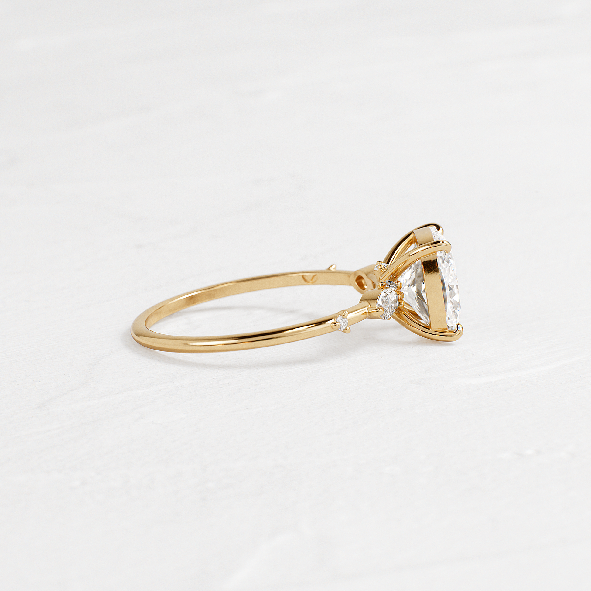 Dainty-Elongated Cushion Lab Grown Diamond Engagement Ring