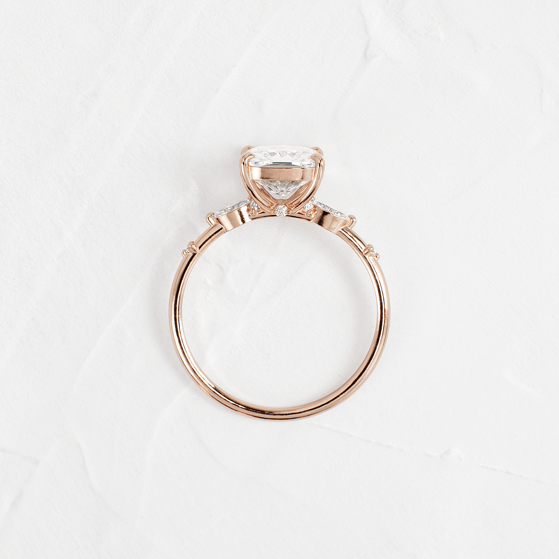 Dainty-Elongated Cushion Lab Grown Diamond Engagement Ring