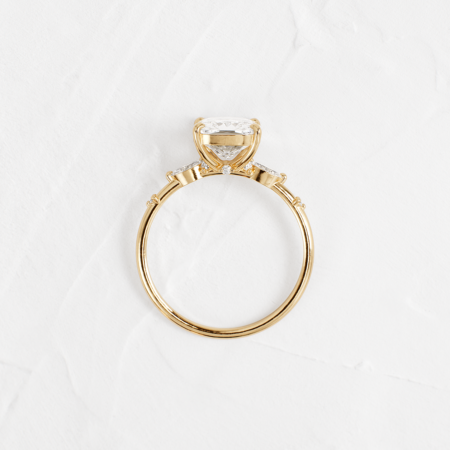 Dainty-Elongated Cushion Lab Grown Diamond Engagement Ring