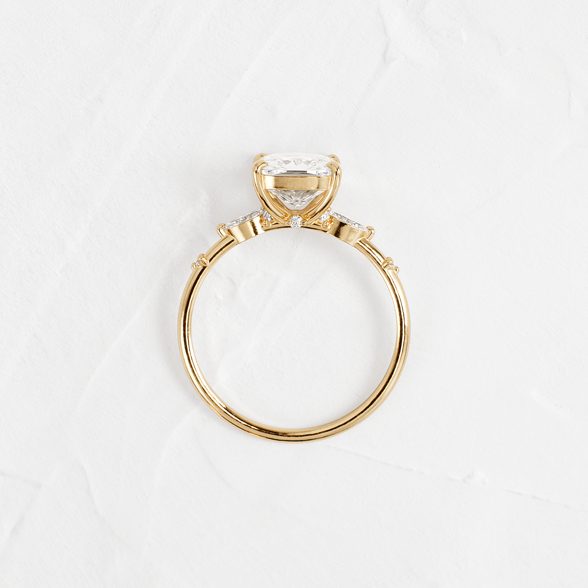 Dainty-Elongated Cushion Lab Grown Diamond Engagement Ring