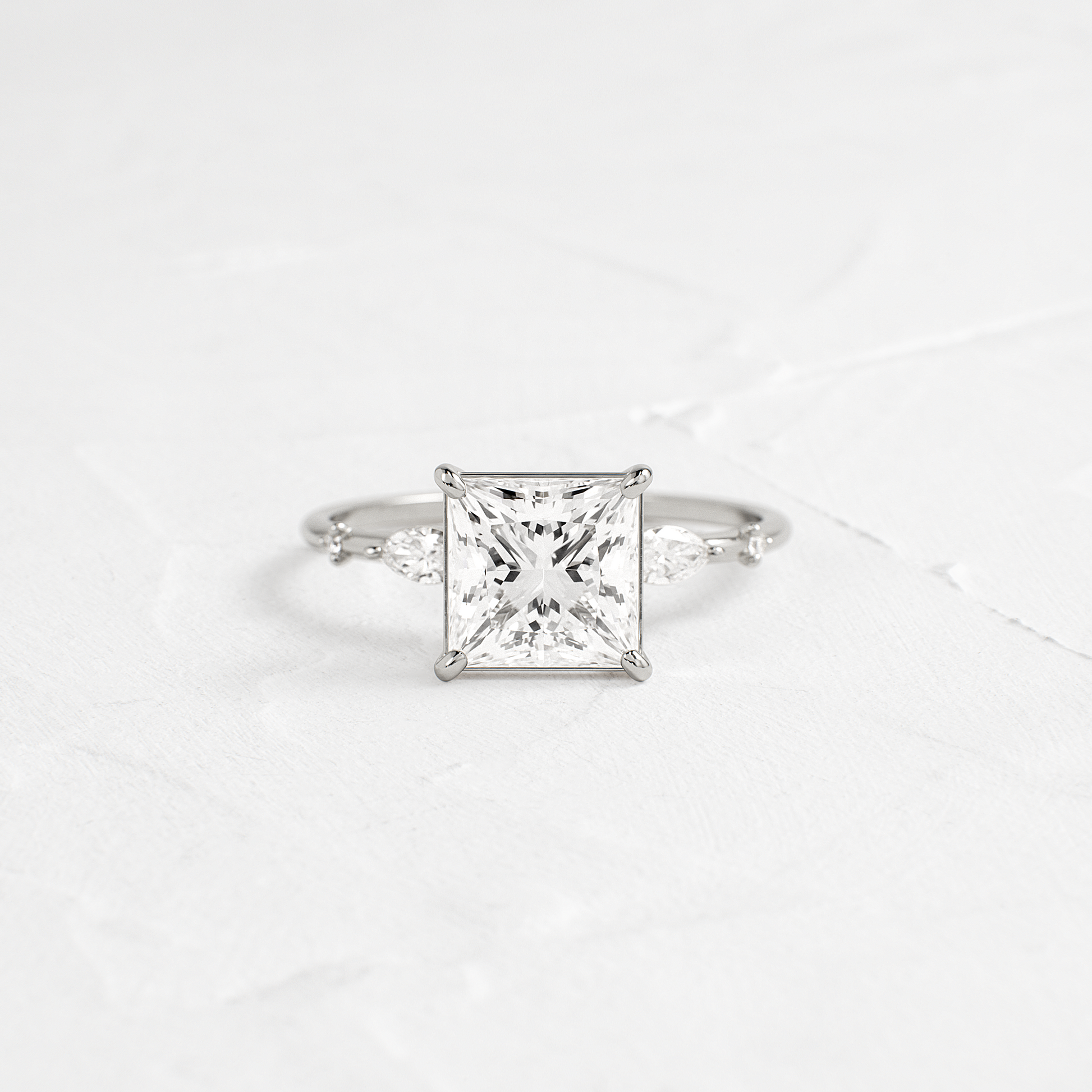 Dainty-Princess Lab Grown Diamond Engagement Ring