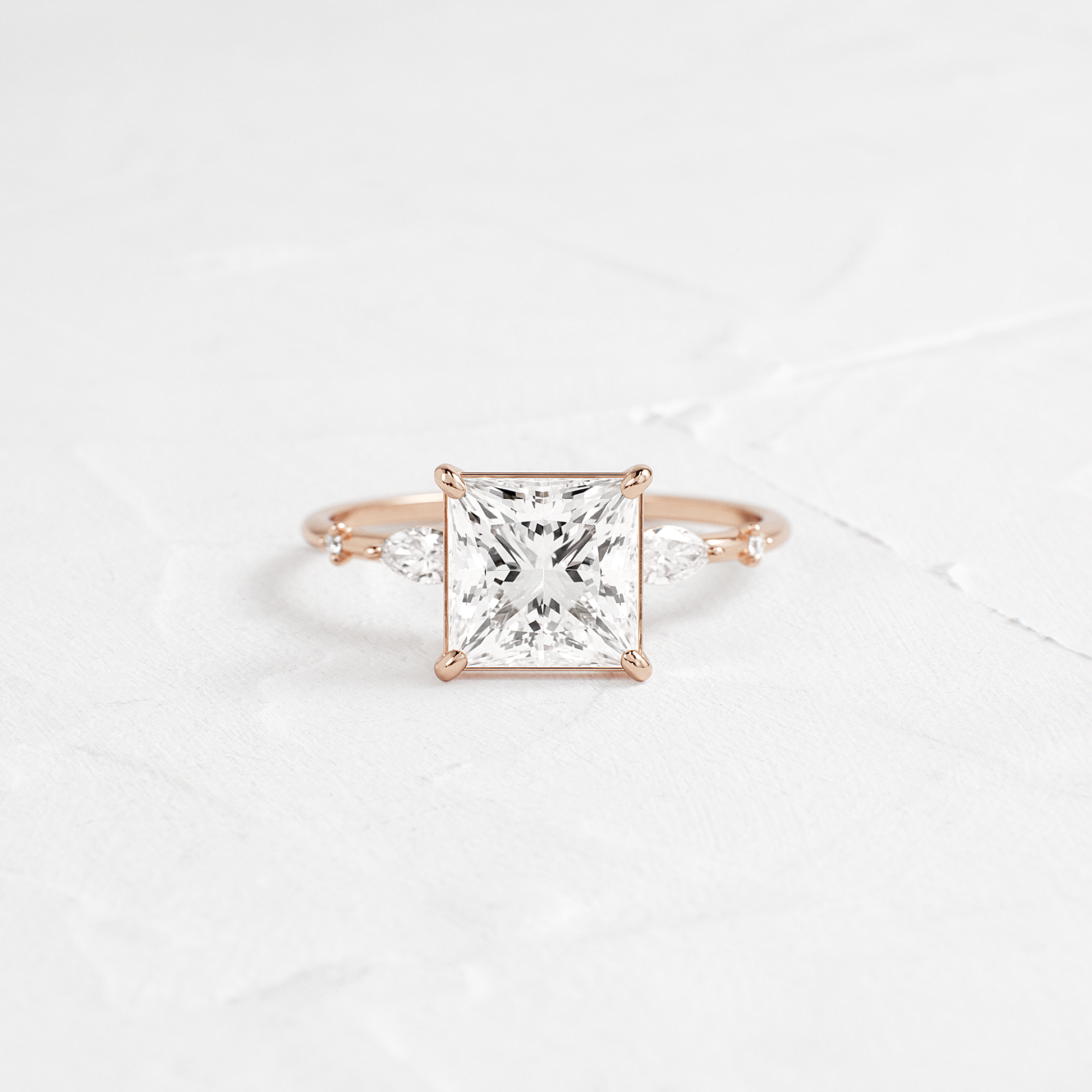 Dainty-Princess Lab Grown Diamond Engagement Ring