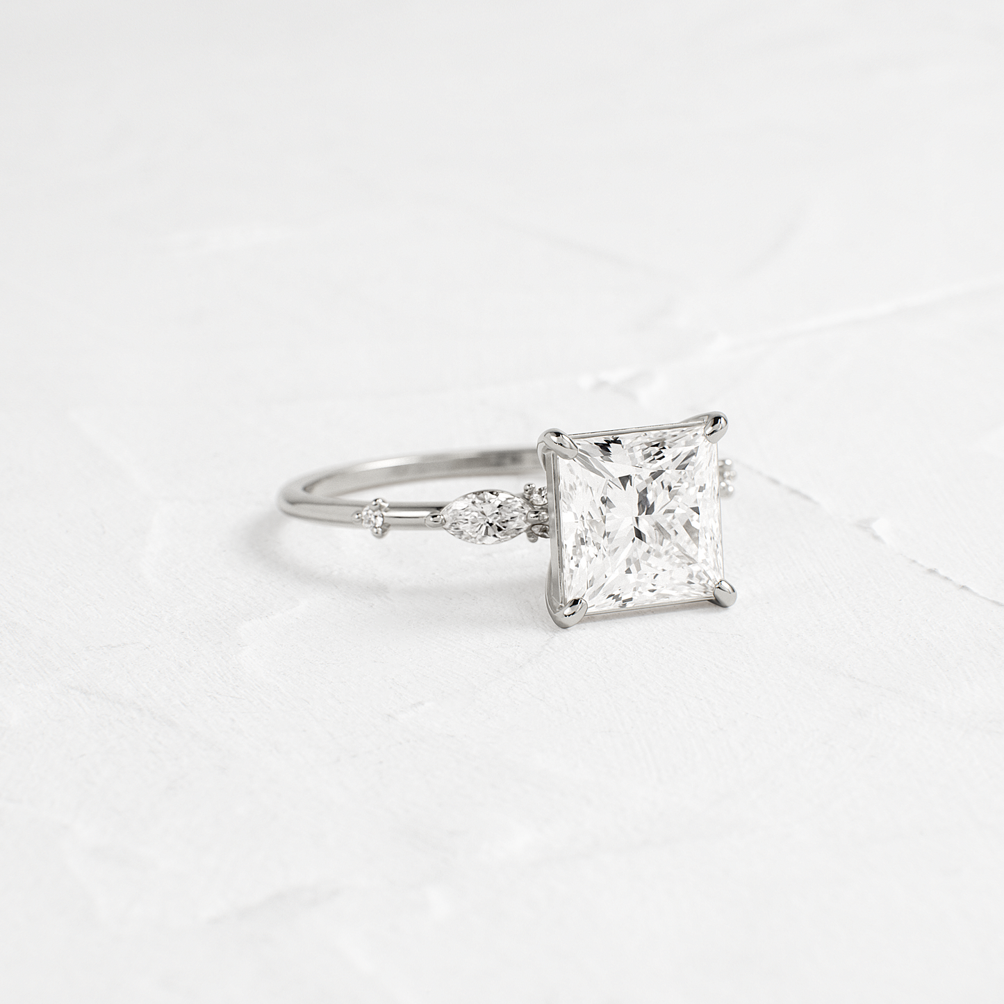 Dainty-Princess Lab Grown Diamond Engagement Ring