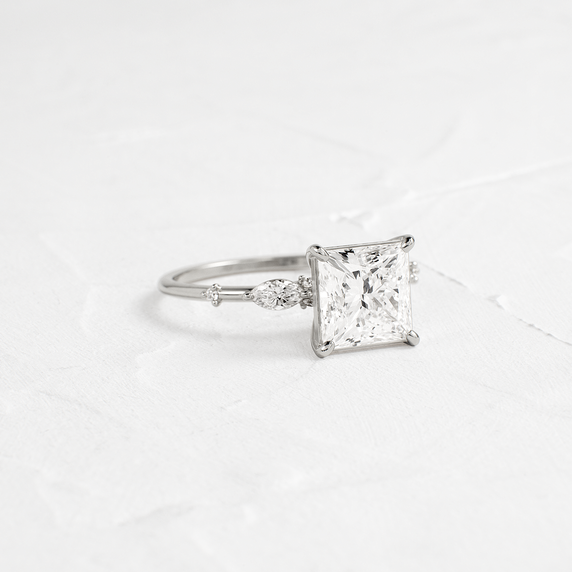 Dainty-Princess Lab Grown Diamond Engagement Ring