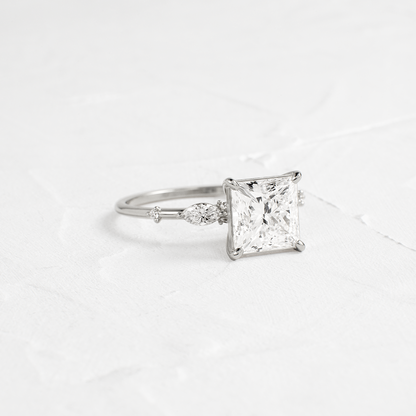 Dainty-Princess Lab Grown Diamond Engagement Ring