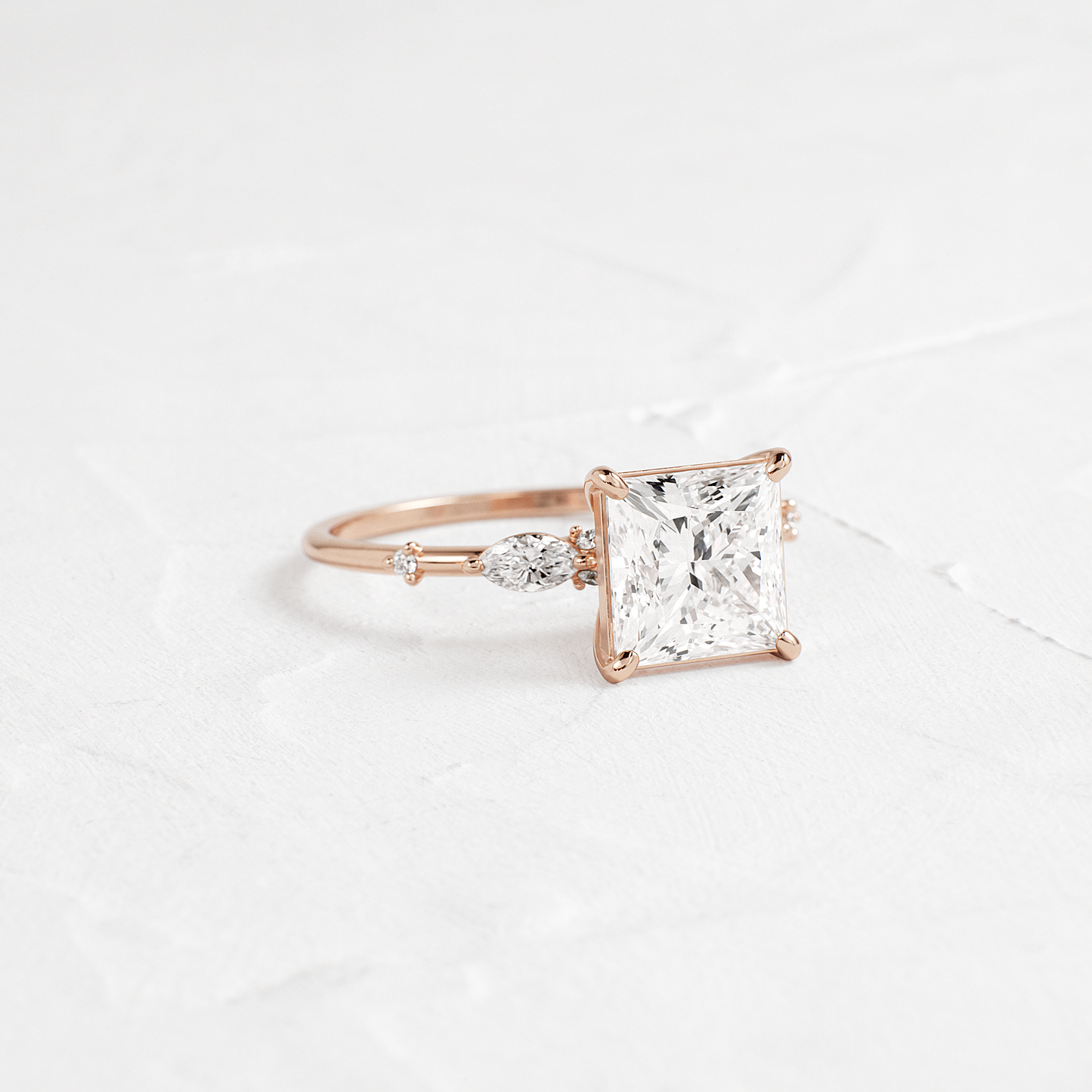 Dainty-Princess Lab Grown Diamond Engagement Ring