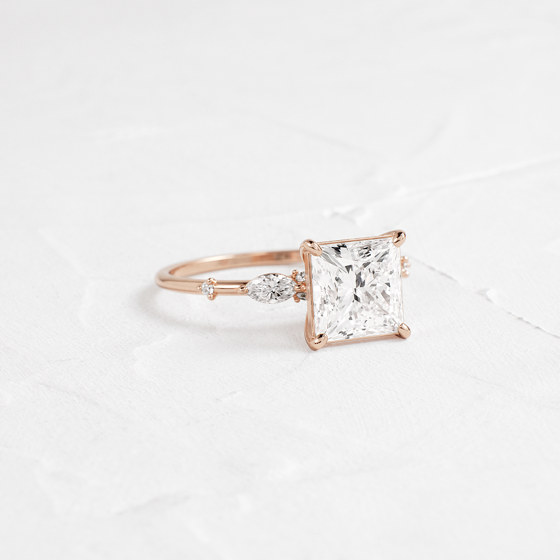 Dainty-Princess Lab Grown Diamond Engagement Ring