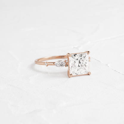 Dainty-Princess Lab Grown Diamond Engagement Ring
