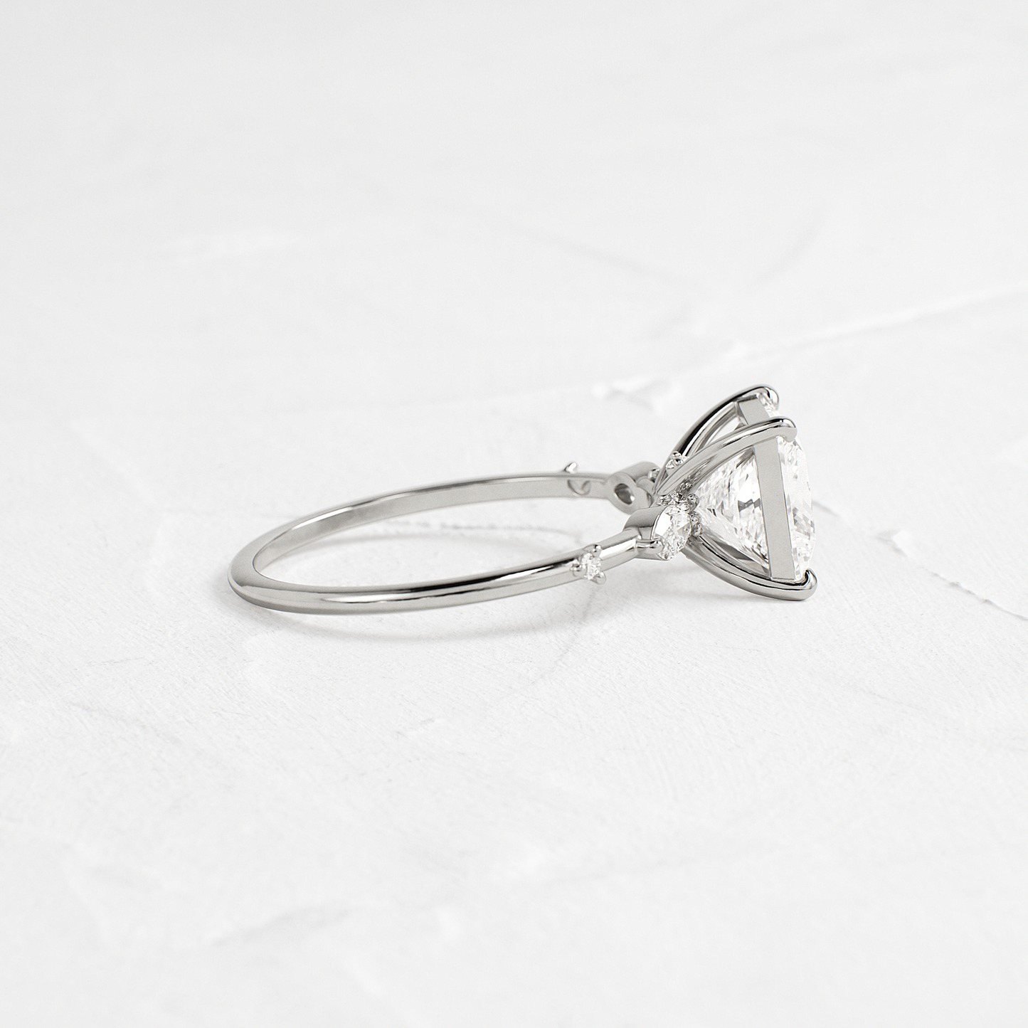 Dainty-Princess Lab Grown Diamond Engagement Ring