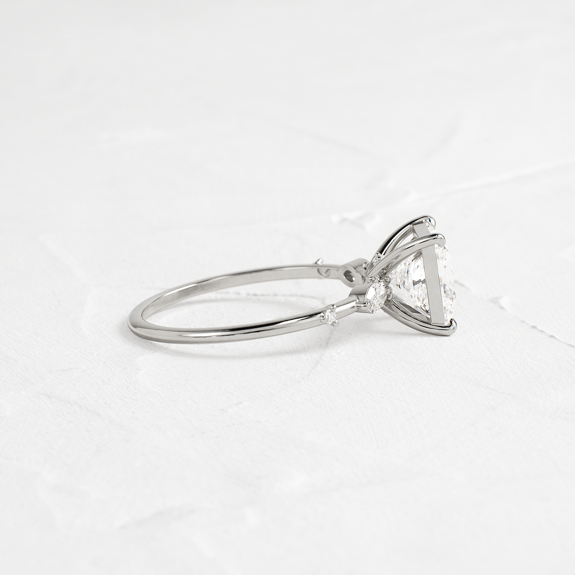 Dainty-Princess Lab Grown Diamond Engagement Ring