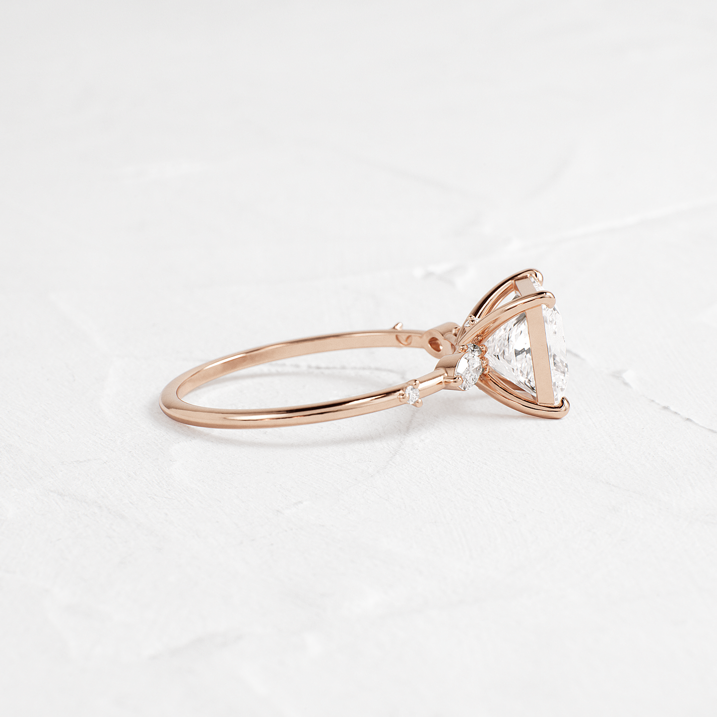 Dainty-Princess Lab Grown Diamond Engagement Ring