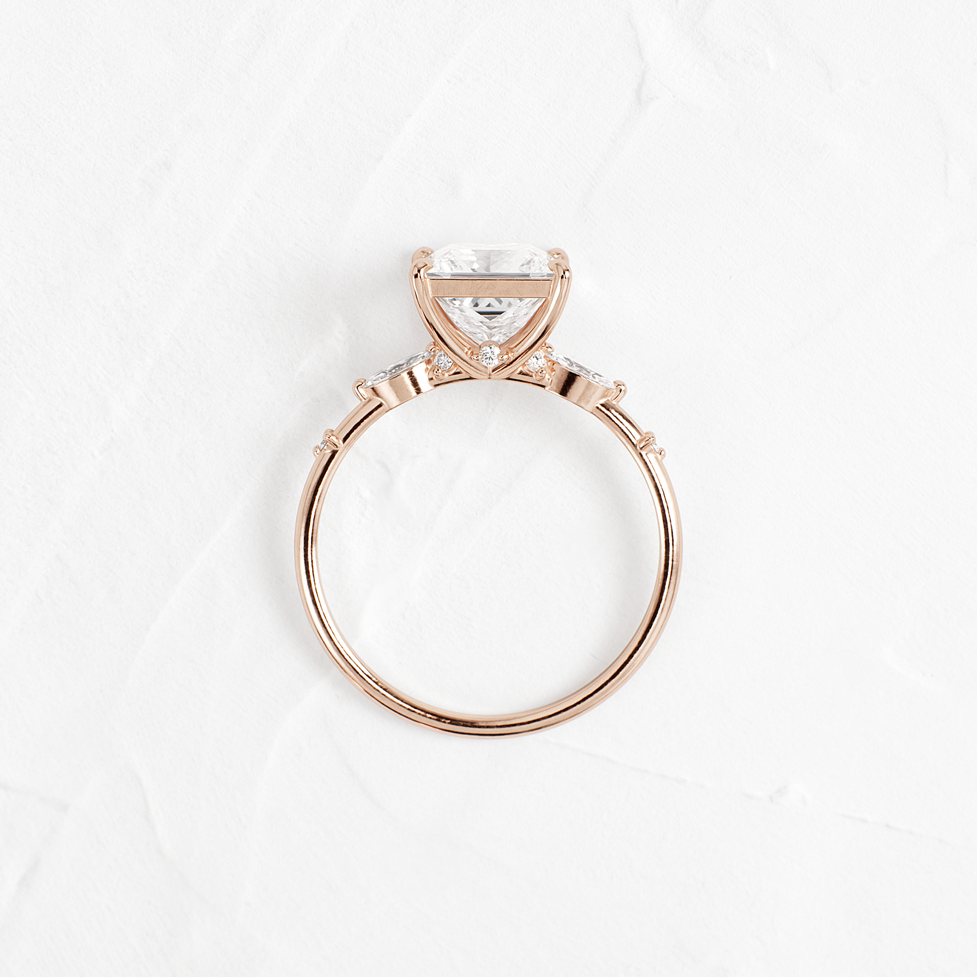 Dainty-Princess Lab Grown Diamond Engagement Ring