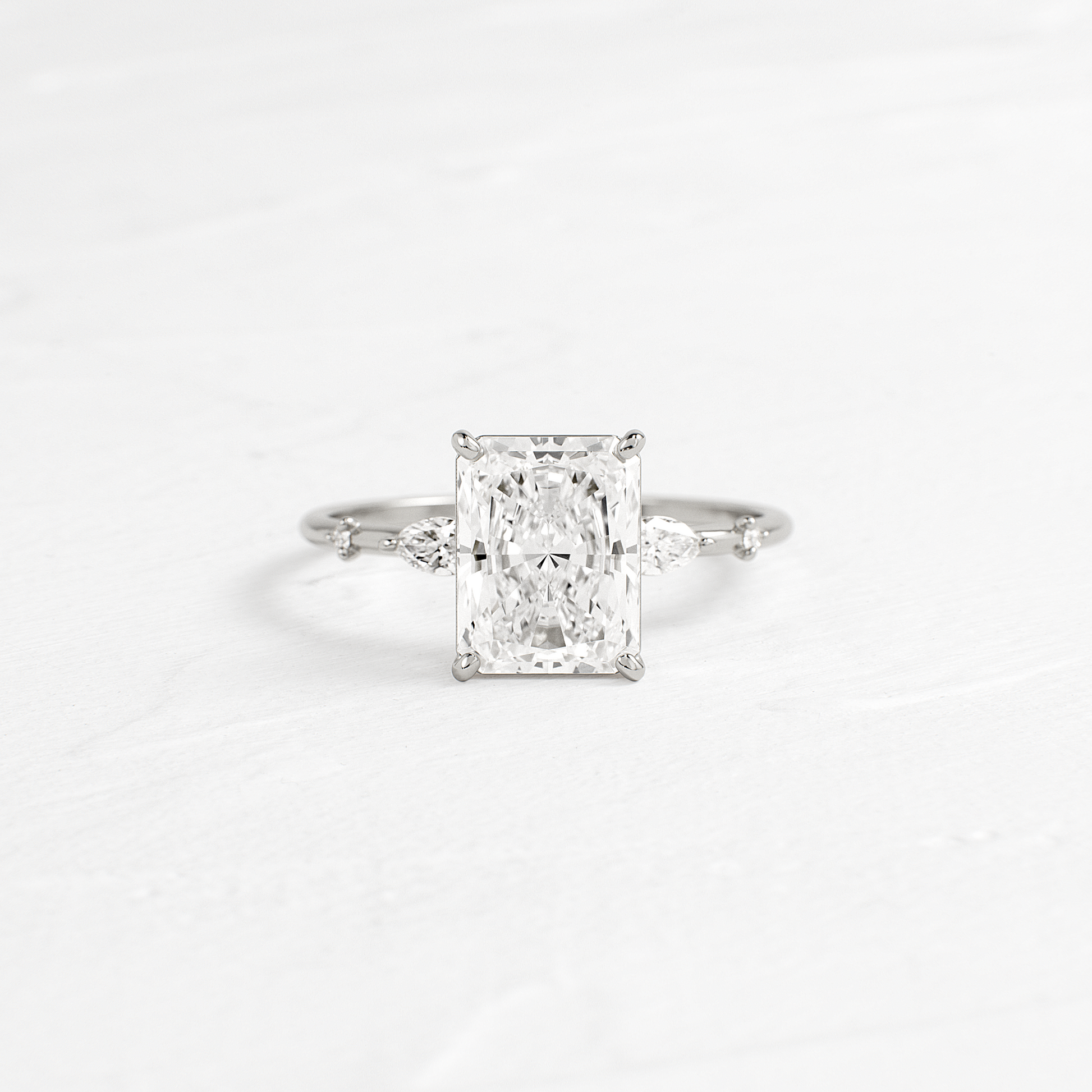 Dainty-Radiant Lab Grown Diamond Engagement Ring