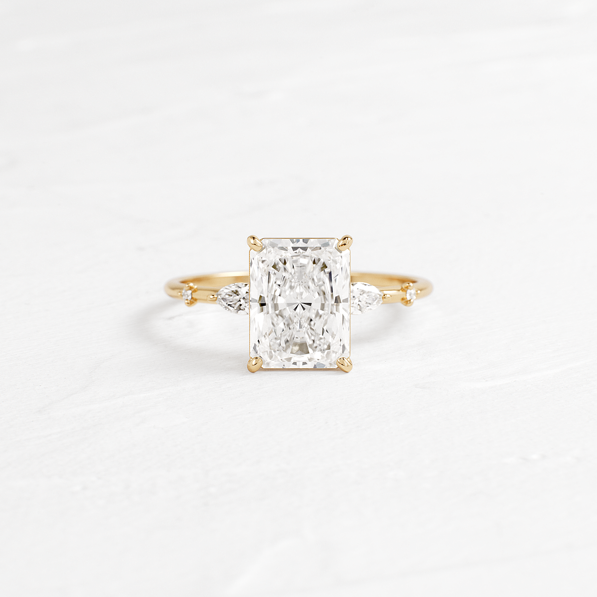 Dainty-Radiant Lab Grown Diamond Engagement Ring