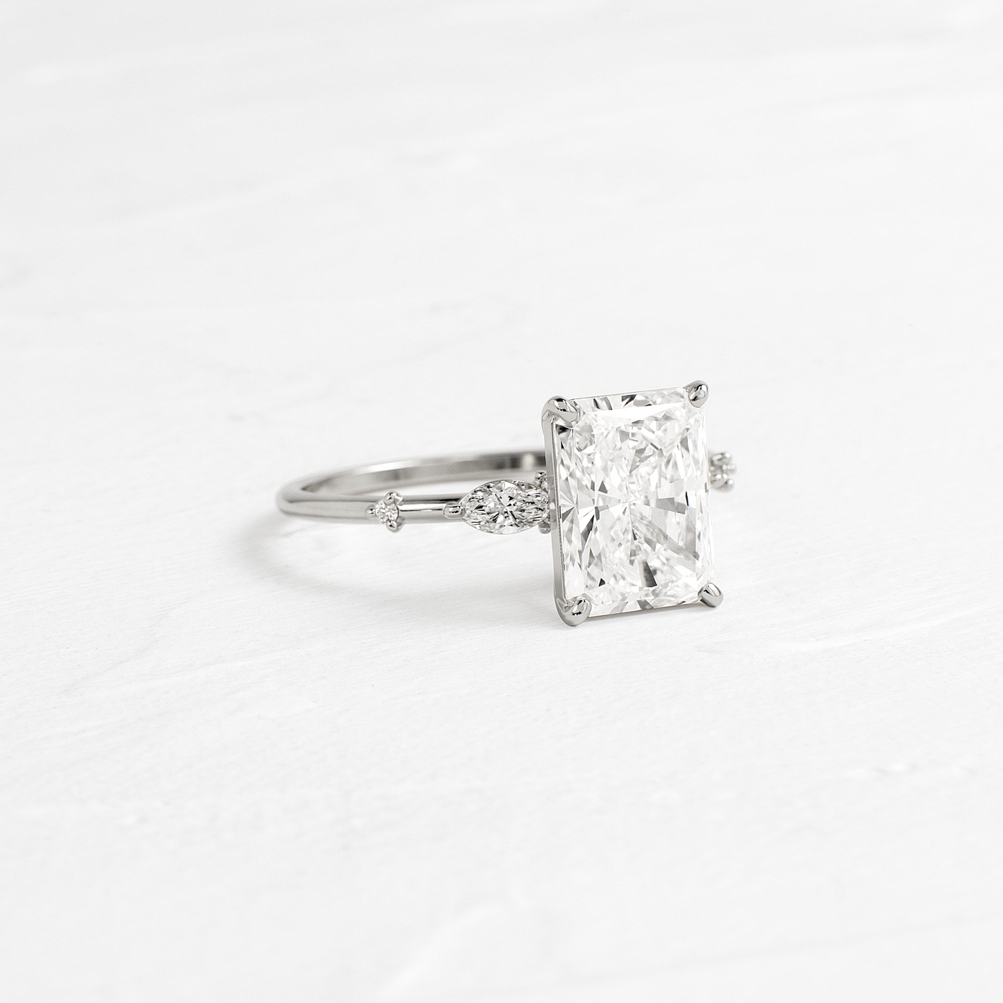 Dainty-Radiant Lab Grown Diamond Engagement Ring