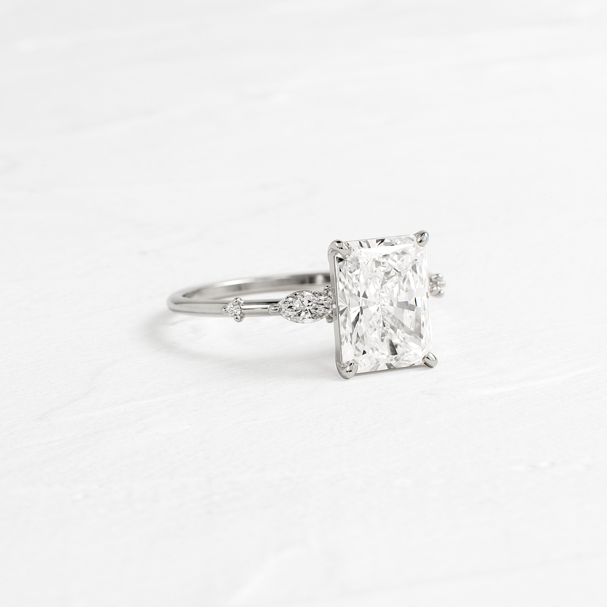 Dainty-Radiant Lab Grown Diamond Engagement Ring