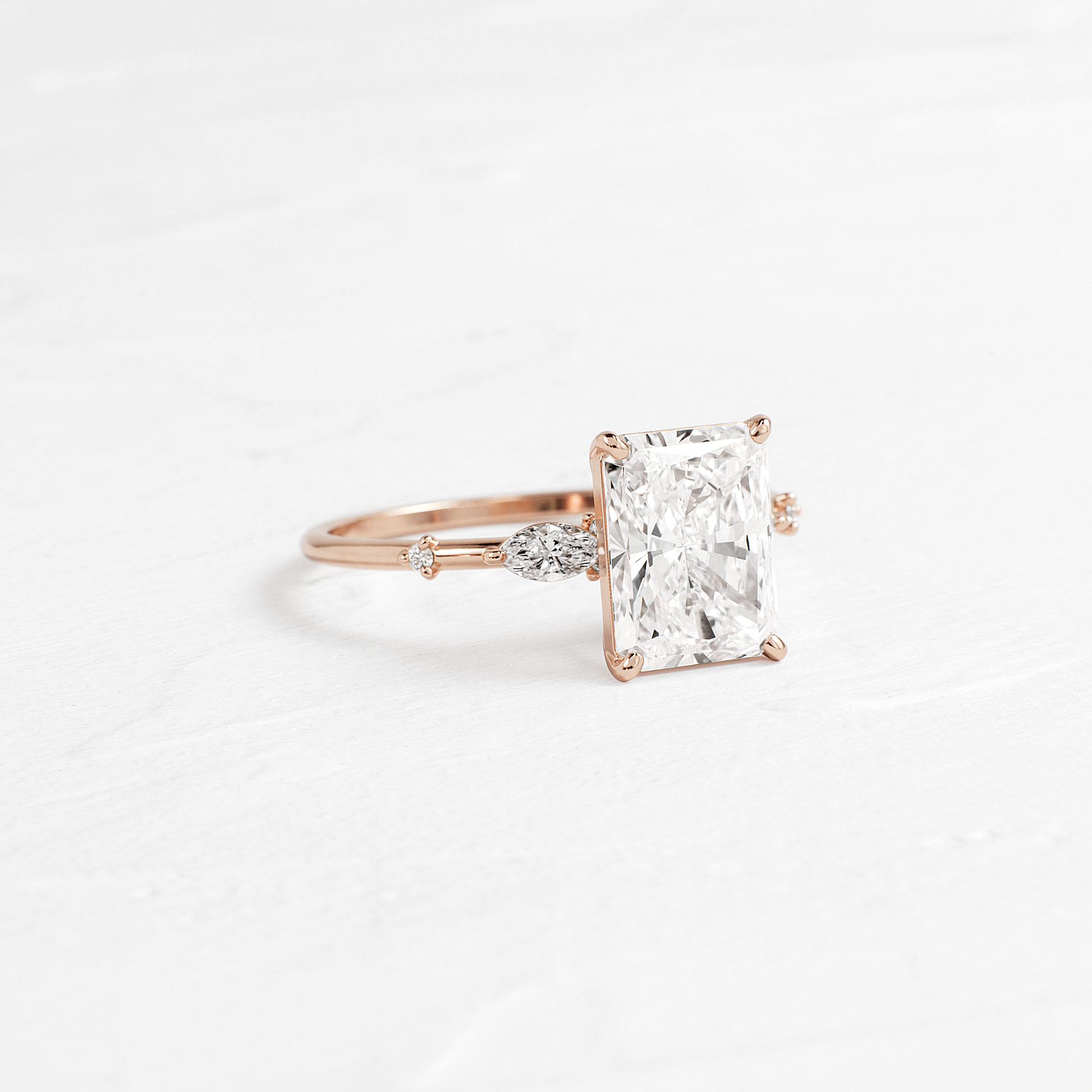 Dainty-Radiant Lab Grown Diamond Engagement Ring