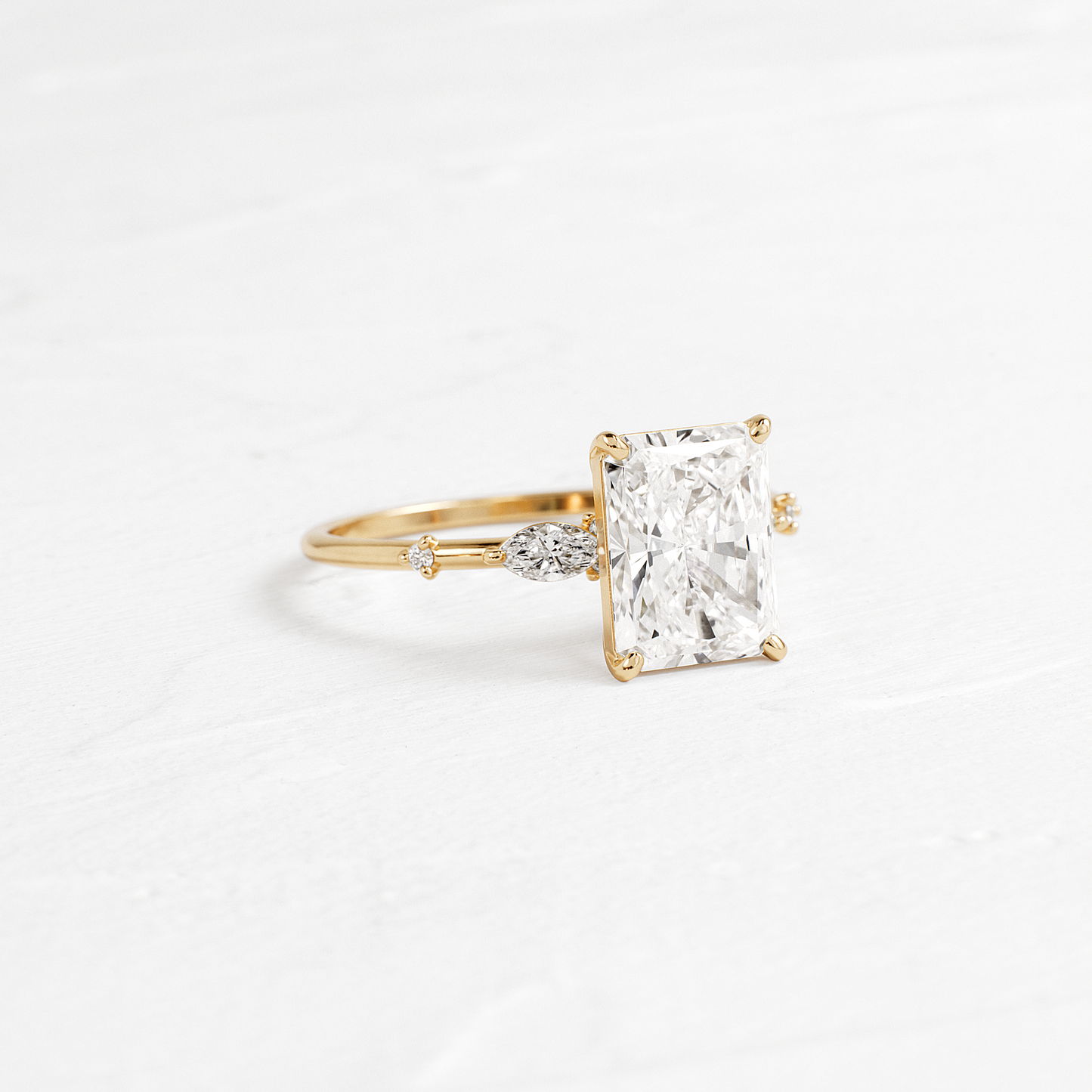 Dainty-Radiant Lab Grown Diamond Engagement Ring
