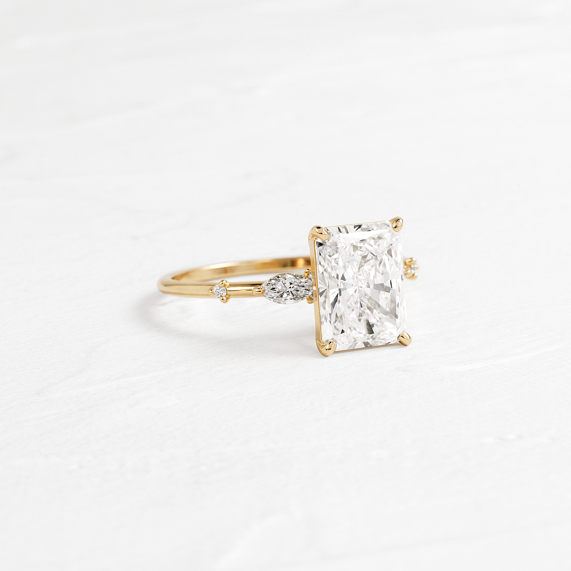 Dainty-Radiant Lab Grown Diamond Engagement Ring