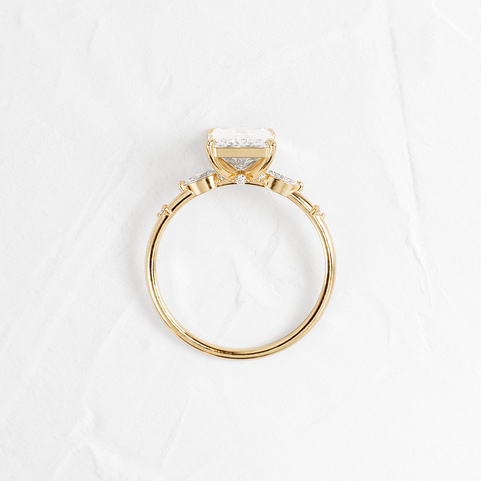 Dainty-Radiant Lab Grown Diamond Engagement Ring